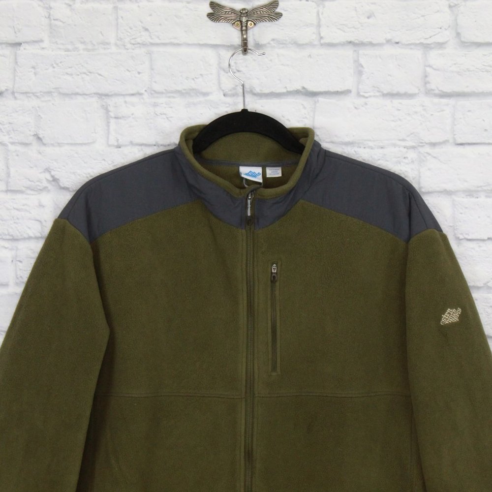 EMS Men's Green Full Zip Fleece Jacket Size XL - Picture 2 of 8